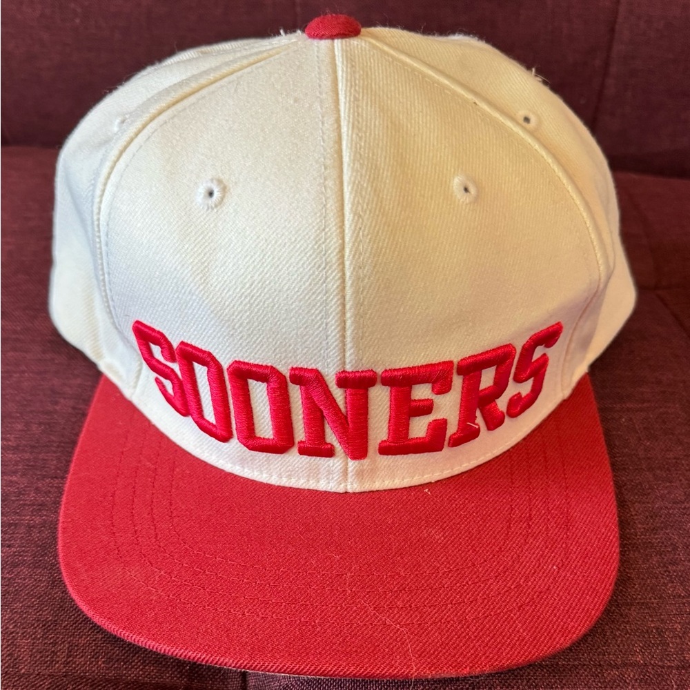 STARTER Red and White Sooners Hat